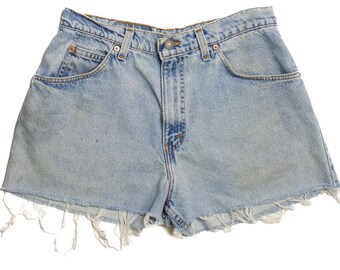 Vintage Levi's 565 Orange Tab Cut Off Denim Shorts 1390