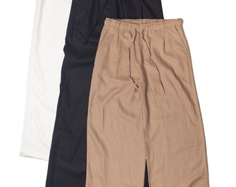 Pantalones de lino con cordón