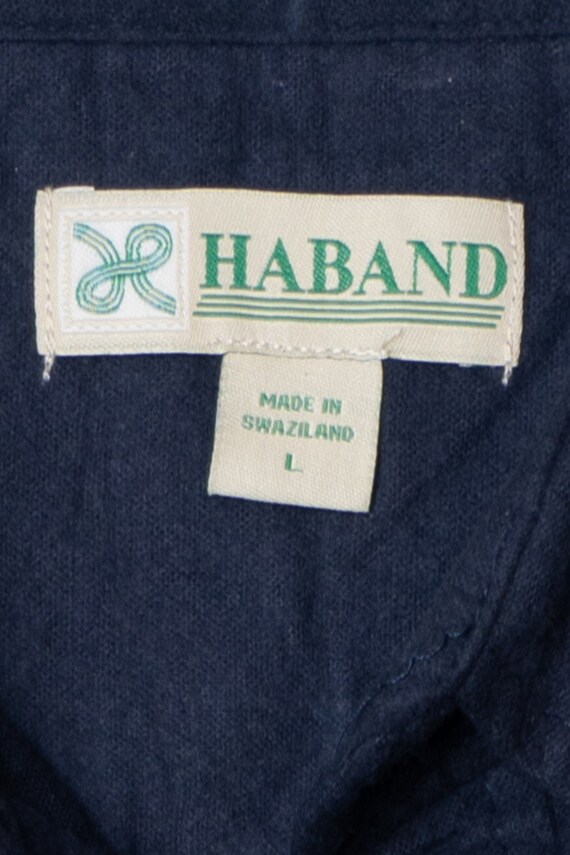 Haband Navy Lightweight Flannel Shirt - image 4