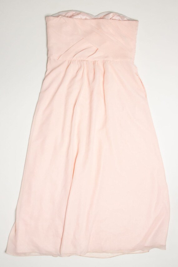 Light Pink Ruched Strapless Prom Dress