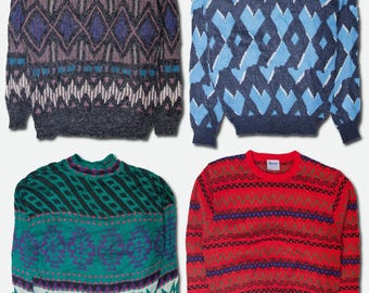 Suéter Premium Mystery Vintage Estilo Anos 80 - Suéter unissex colorido para homens e mulheres, Suéter Anos 80, Suéter Anos 80 Feminino, Suéter Anos 80 Masculino