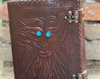 3/4 Ring Binder File Folder A4 Genuine Leather Handmade The Family Tree