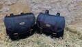 Leather Motorcycle  Saddlebags Pouch Black Two Bags Panniers Saddle Bags For Sportscasters
