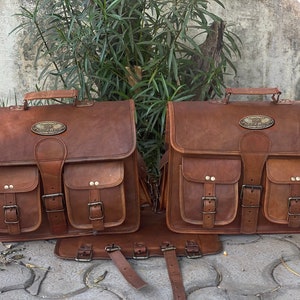 Leder Messenger Bull Hide Motorrad Braun Leder Zwei Taschen Packtaschen Sattel 2 Taschen