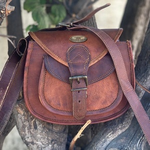 Handmadeclubshop Leder Cross Body Taschen Für Frauen Echtleder Multi Pocket Reisetasche & Sling Schultertasche