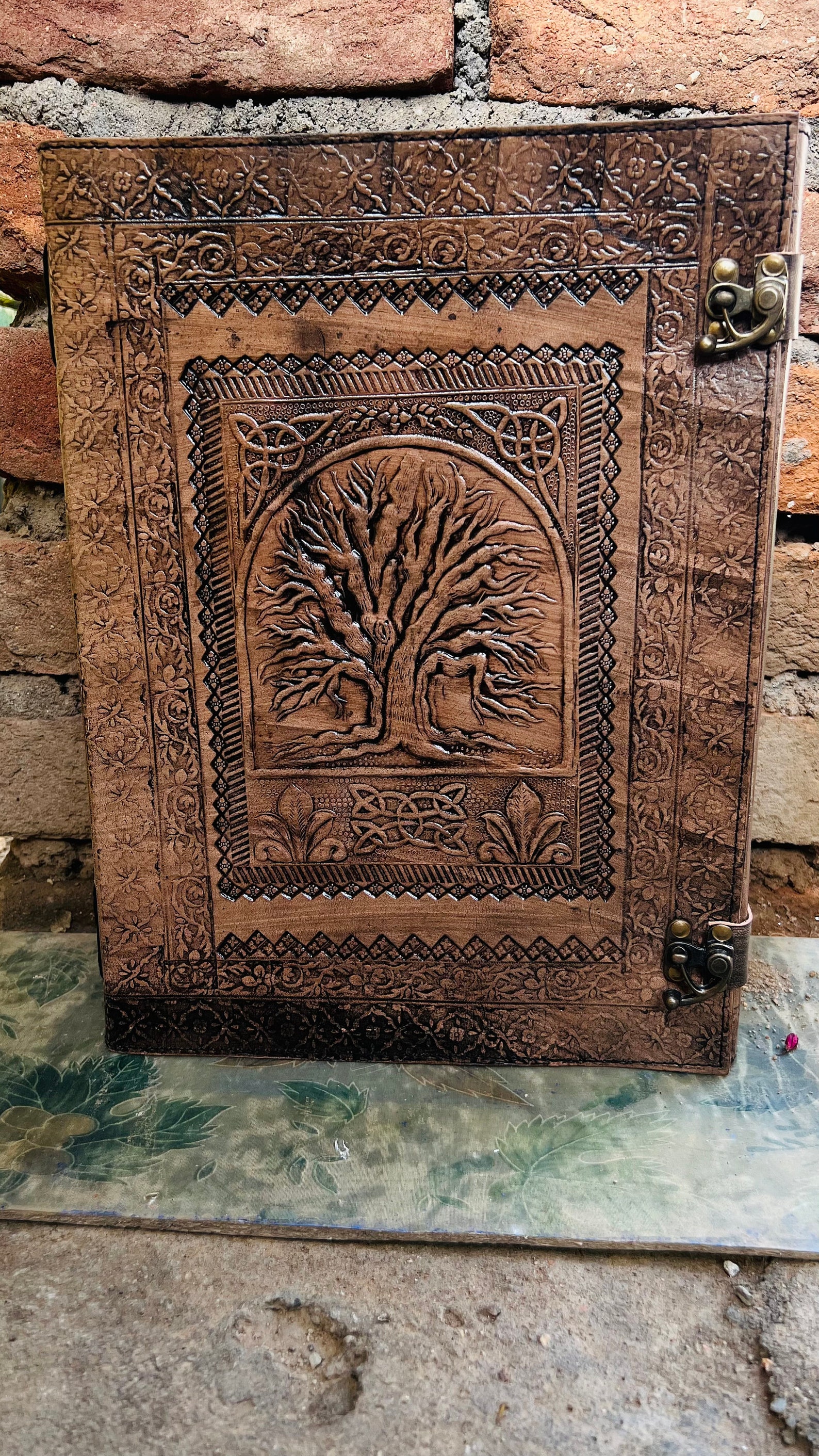 220 Pages Large Tree of Life Antique Leather Journal Diary Leather ...