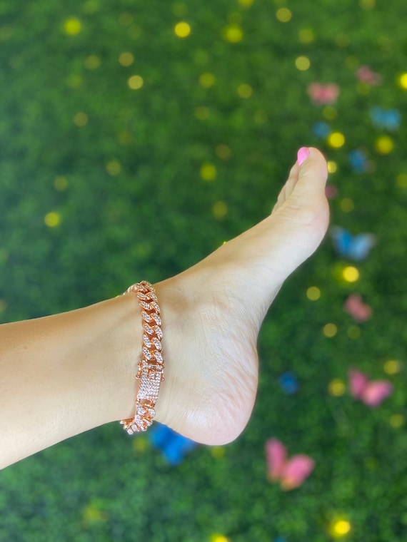 Rose gold anklets