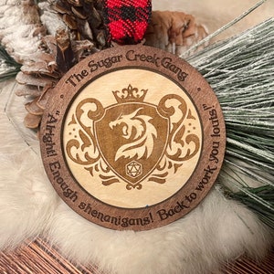 D&D Gift Ornament, Version 5, DND Gift, Customize and Personalize DND Gift, Dungeons and Dragons Christmas Ornament, Christmas All Year Long