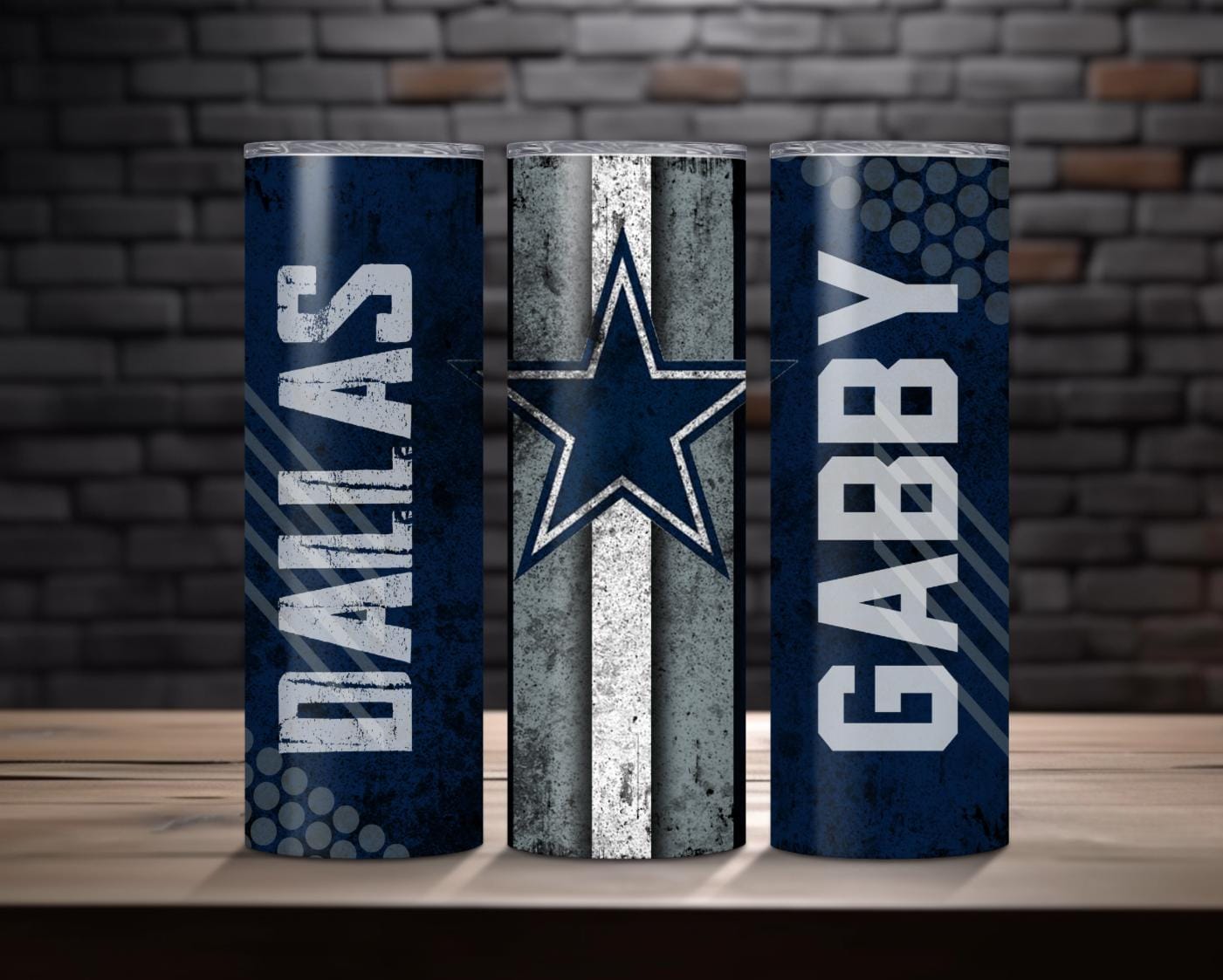 Dallas Cowboys NFL Inspired Tumbler, Personalized 20oz Skinny Cup ...