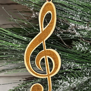 Treble Clef Ornament, Music Ornament, Musical Ornament, Music Gift, Musician Ornament, Musician Gift, Musical Gift, Music Themed Gift