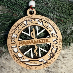 Personalizable Paramedic and EMT First Responder Ornaments, 911, Thin White Line, Emergency Medical Technician & Responder, Advanced EMT