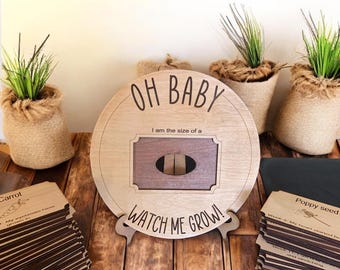 Pregnancy Countdown Board, Baby Countdown Tracker, Oh Baby Milestone Sign, Pregnancy Announcement Gift, Baby Shower Gift, Mom To Be Gift