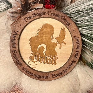 D&D Gift Ornament, Version 2, Customize and Personalize DND Gift, Dungeons and Dragons Christmas Ornament, Christmas All Year Long