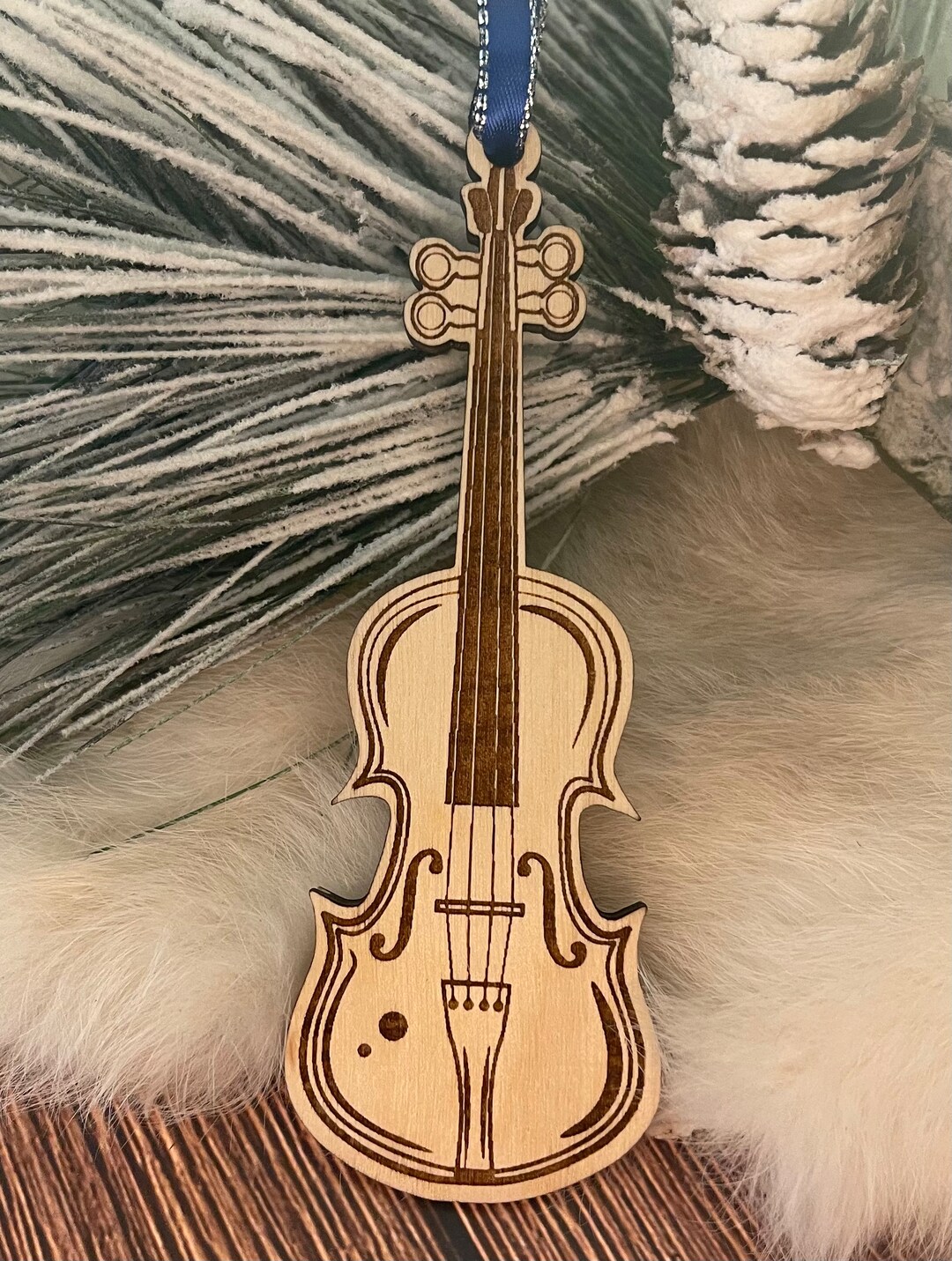 Violin Christmas Ornament, Instrument Ornament, Music Ornament, Musical
