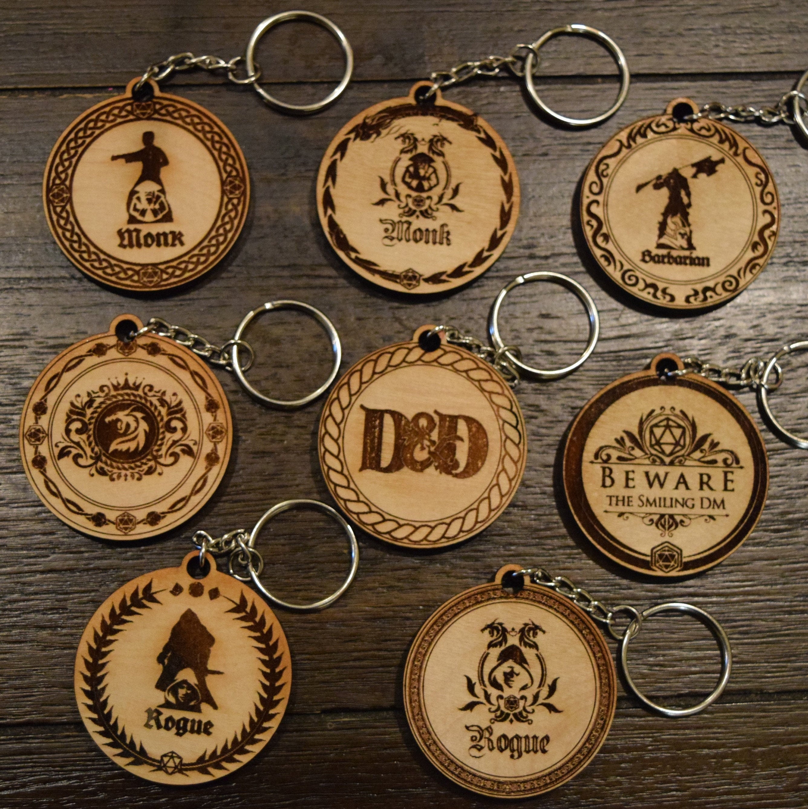 Keychain Dungeons & Dragons Gift DND Nerd Gaming Key Etsy