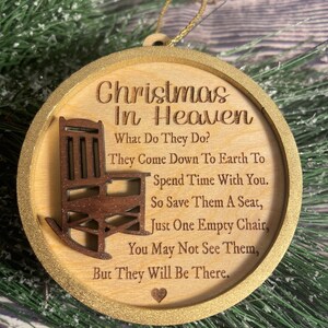 Adorno de Navidad en el Cielo, Adorno conmemorativo, Adorno de recuerdo, Regalo de duelo, Regalo personalizado, Regalo de condolencia, Regalo de recuerdo