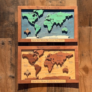 Mappa del mondo personalizzata, Non tutti coloro che vagano sono persi, Regalo per escursioni, Regalo per campeggio, Lista dei desideri, Mappa dell'avventura, Tracker per viaggi in famiglia