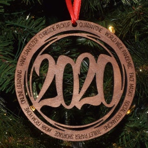Ornamento di Natale 2020, Carta igienica, Quarantena, Disinfettante per le mani, Ornamento 2020, Ornamento ricordo, Ornamento regalo, Ornamento pandemico