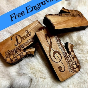 Personalized Saxophone Reed Holder, Magnet Saxophone Wooden Box, Saxophone Lover, Music Lover, Music Gift, Micro-genres, Amapiano Lounge
