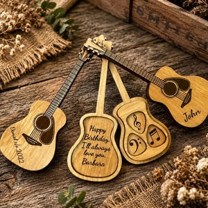 Personalized Guitar Pick Holder, Custom Engraved Musician Gift, Acoustic Player, Wood Music Lover Decor, Stringed Instrument Keepsake