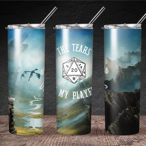 D&D Tumbler - Tears of my Players - Gift - Hot or Cold Drink - 20oz - Dungeons and Dragons - Dungeon Master - Larping - RPG - Cosplay - Nerd