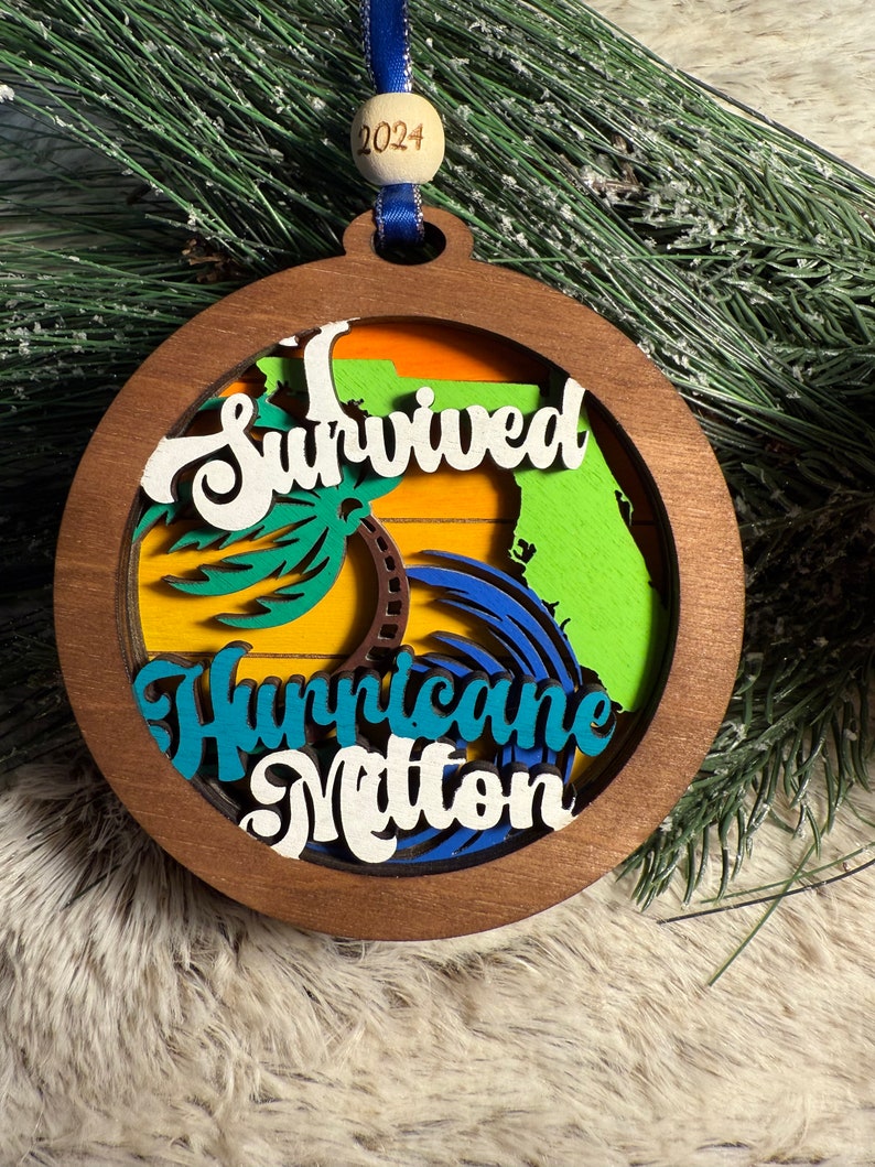 I Survived Hurricane Milton Ornament, Survivor Gift, First Responder