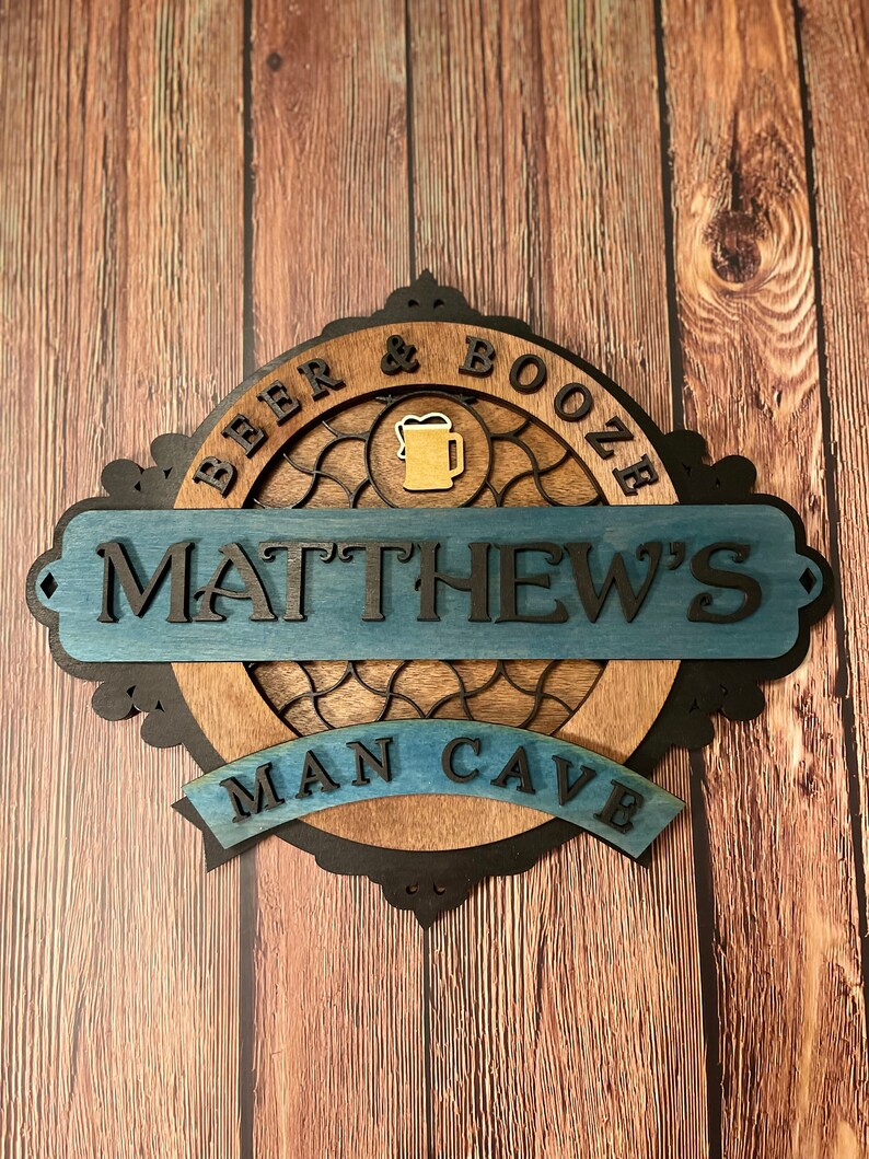Cool Man Cave Sign Custom Man Cave Sign Personalized Man Etsy