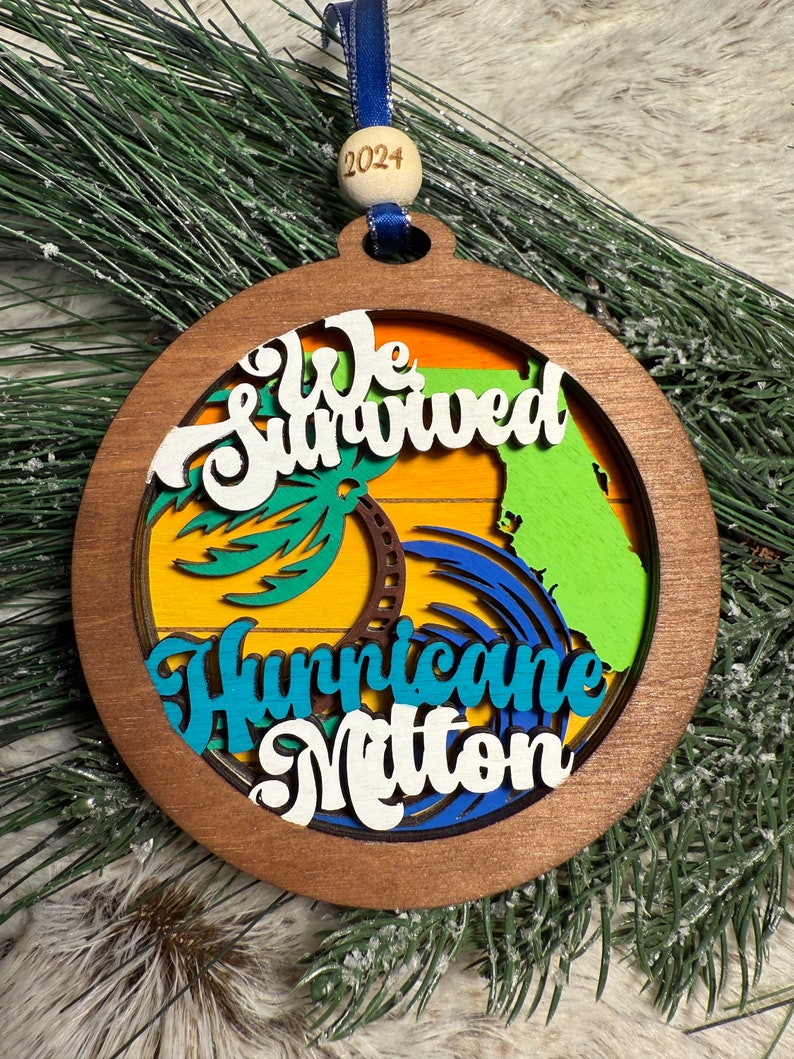 I Survived Hurricane Milton Ornament, Survivor Gift, First Responder