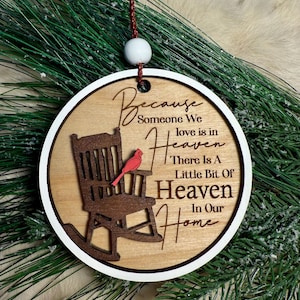 Adornos navideños en el cielo, dos variantes, adorno de mecedora, regalo navideño de cardenal, decoración conmemorativa navideña, en recuerdo