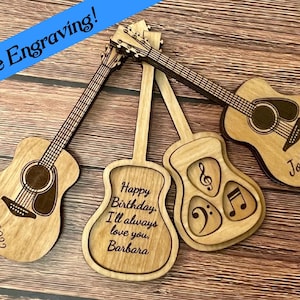 Meaningful Musician Gift, Personalized Wooden Guitar Pick Holder, Can Customize To Be Funny, Celebrate Tempo, Dynamics, Melody and Harmony