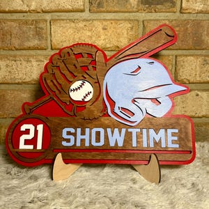 Personalized Baseball Name Plaque, Baseball Helmet, Baseball Bat, Baseball Glove, High School, Little League, Gift For Baseball Team