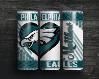 Vaso personalizado de los Eagles: Fútbol de Filadelfia, 20 oz, acero inoxidable