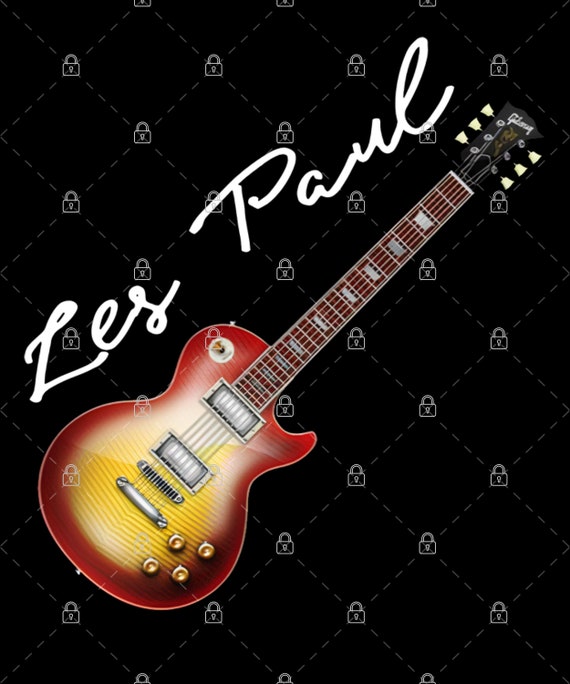 Les Paul Gibson Guitar PNG For Print, Digital download, Sublimation