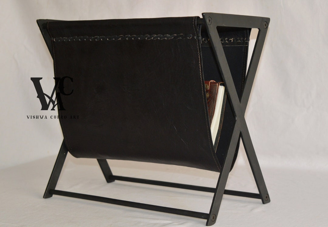 Leather Magazine Rack, Newspaper Holder, Magazine Holder, Easy to