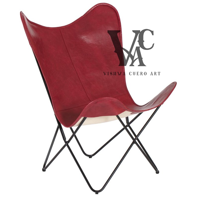 Leather Butterfly Chair Unique Leather Color Butterfly Chair Etsy