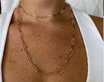 Gold Paper Clip Chain