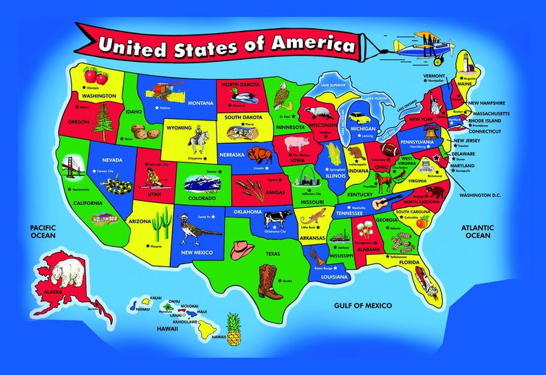 Personalized Usa Photo Map 50 States Travel Map Gift : Personalized 50