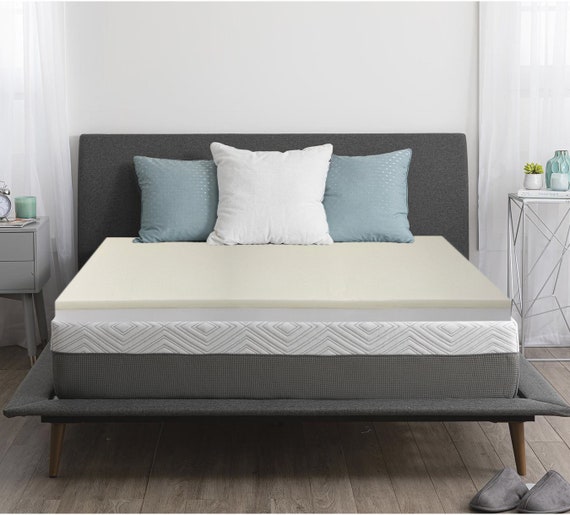 Memory Foam Mattress Topper with High Density Foam Base Pressure Relief Cooling and Comfortable Made in USA Etsy