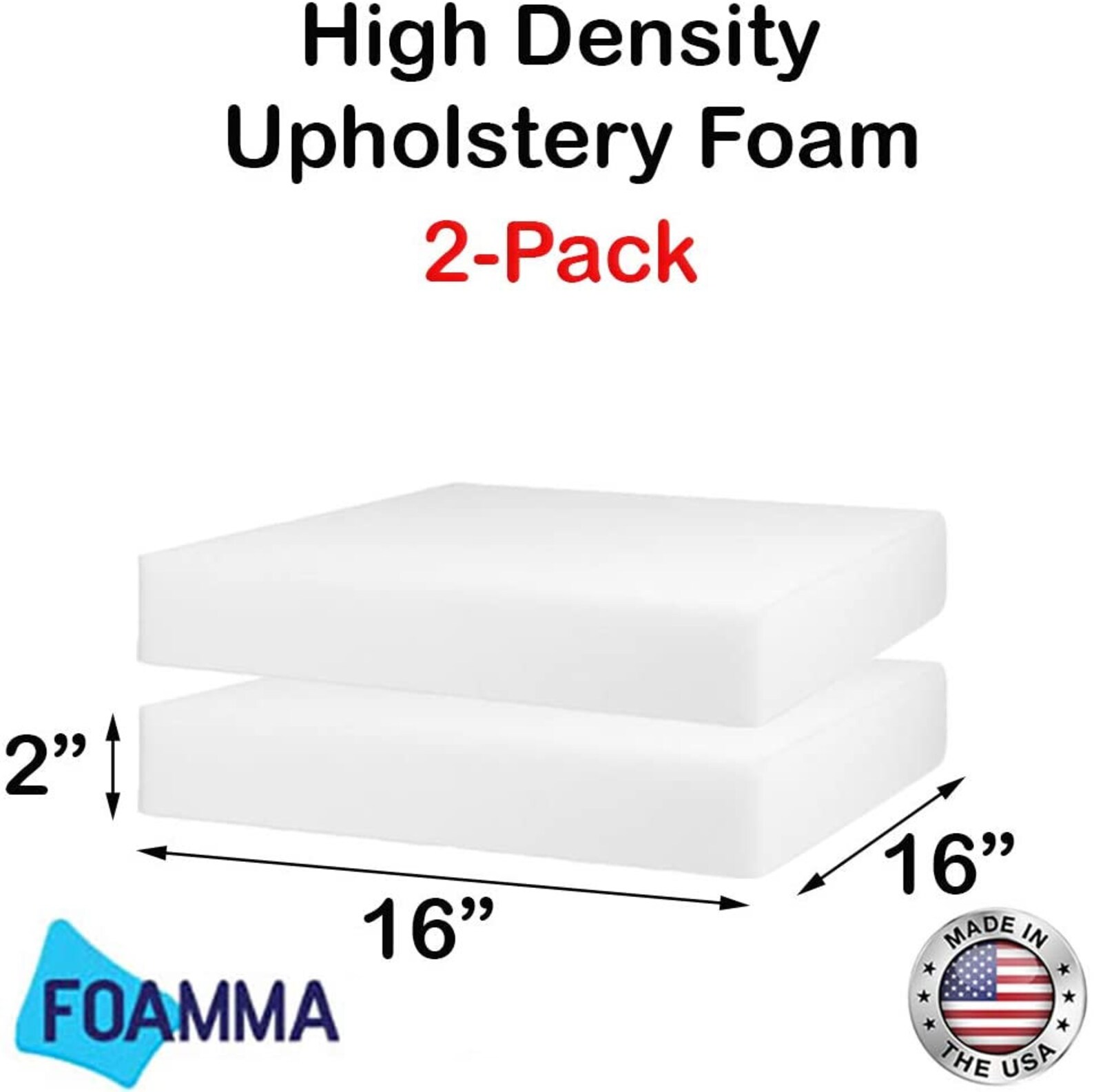 2 X 16 X 16 Upholstery Foam Pack High Etsy Denmark