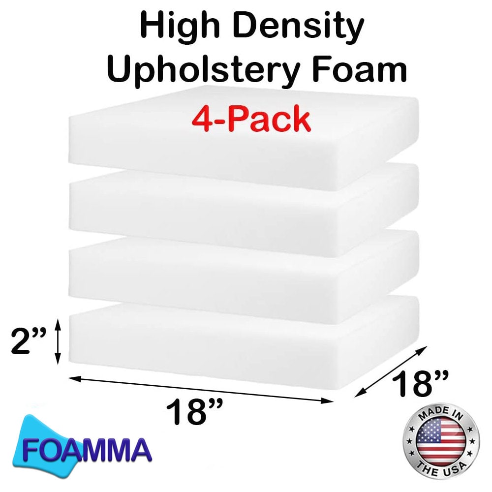 Foamma 10 x 18 x 72 High Density Upholstery Foam Padding, Thick-Custom  Pillow, Chair, and Couch Cushion Replacement Foam, Craft Foam Upholstery