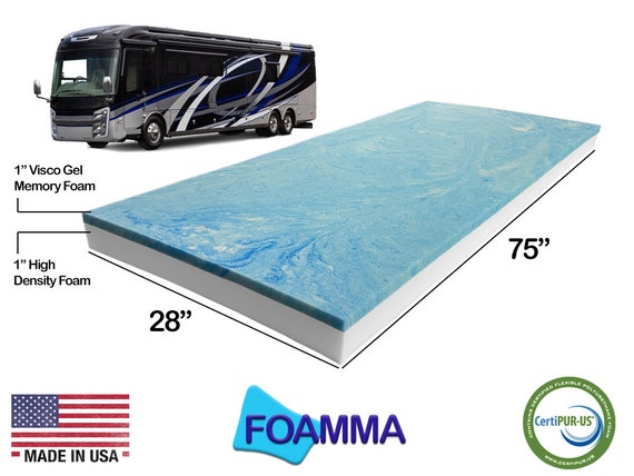 Memory foam top mattress for camper