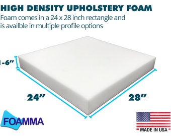 24 X 72 Upholstery Foam Cushion, High Density, Chair Cushion Foam for ...