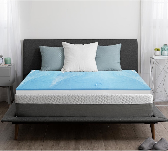 Gel Memory Foam Mattress Topper With High Density Foam Base