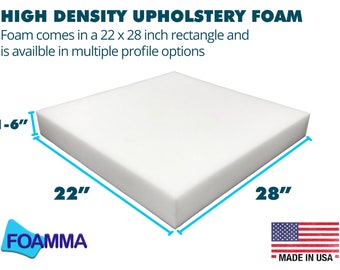 30 X 72 Upholstery Foam Cushion, High Density, Chair Cushion Foam for ...