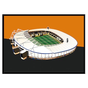 Hull City Football Club Print, Football Club Print, Stadium Print, Sheffield Football, A4, A3, A2