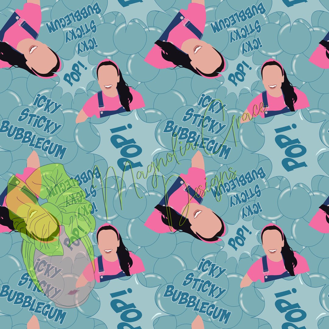 Rachel Blue Bubblegum Seamless File - Etsy
