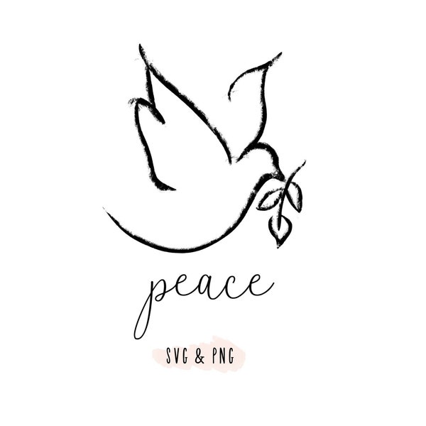 Peace Dove SVG & PNG bundle