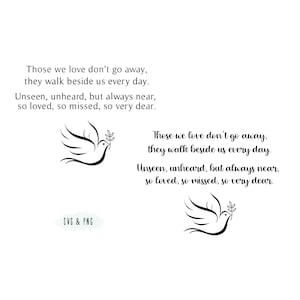 Those we love don’t go away, they walk beside us every day SVG PNG bundle (two different font styles)