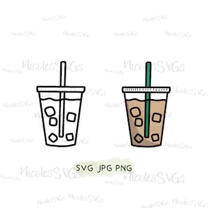Pacchetto SVG PNG JPG di caffè freddo