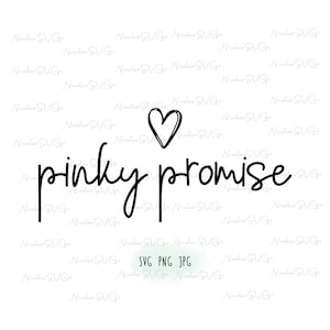 Pinky promise with heart SVG PNG JPG bundle